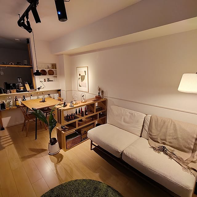 Overview,照明,ソファ,ナチュラル,観葉植物,カフェ風,雑貨 Xign_1992の部屋