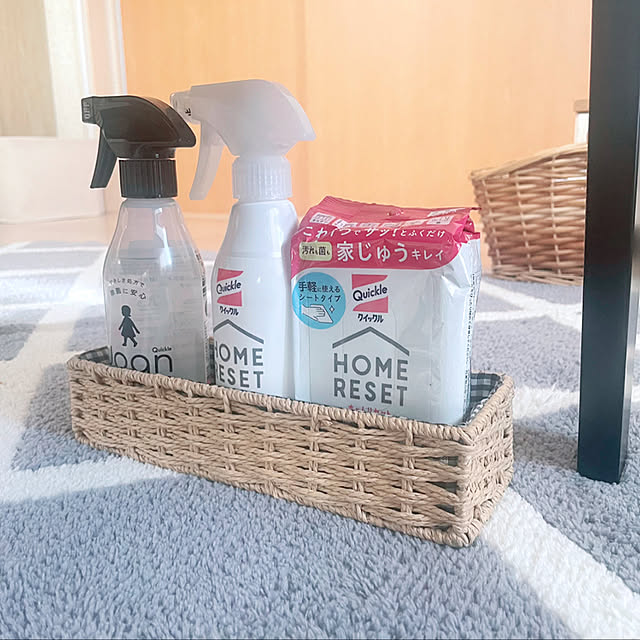 Joan除菌シート,Joan,クイックル収納,暮らしの味方,クイックルしやすい部屋,クイックル,整理整頓,モニター当選,Joan除菌スプレー,いつもいいねやコメありがとうございます♡,建売住宅だけど可愛くしたい！,かご収納,Lounge asami.の部屋