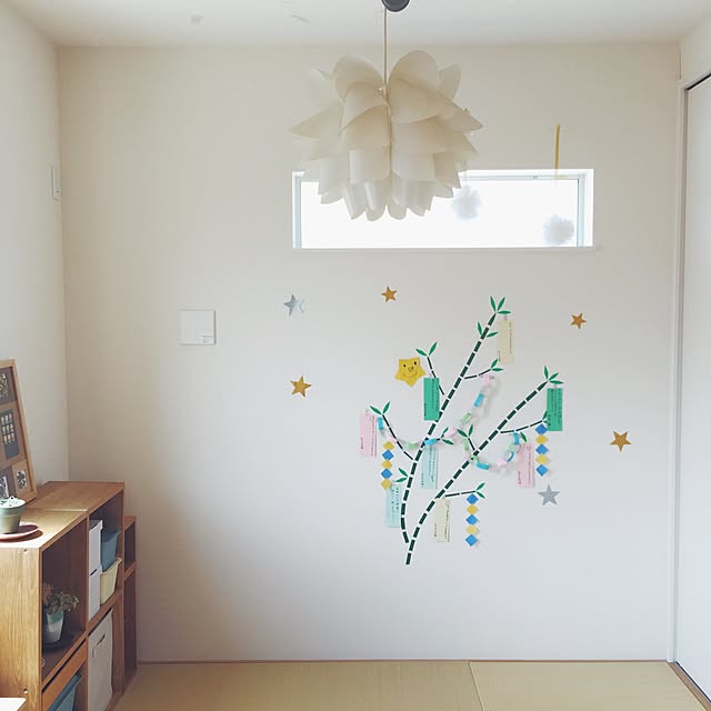 On Walls,七夕飾り,マステアート,マスキングテープ,和室,七夕,IGと同じpic！,IG→emiyuto Emiの部屋