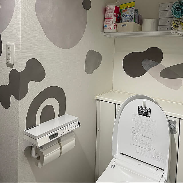 Bathroom,トイレインテリア,トイレの壁紙,トイレのインテリア,Hatte me(ハッテミー),壁紙屋本舗 KYokoの部屋