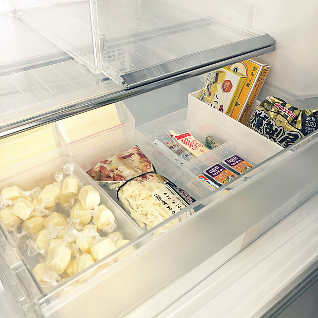 スライスチーズケース,チーズケース,収納,セリア,冷蔵庫収納,冷蔵庫の中,冷蔵庫,チルド室,チルド室収納,Kitchen utabaの部屋