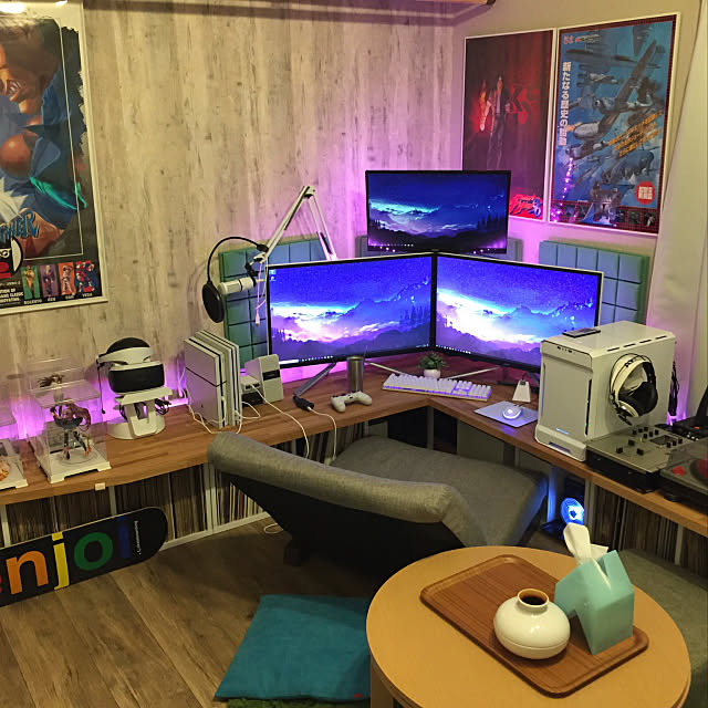 My Desk,PS4,PCデスク,PCデスク周り,ゲーミングセットアップ,オタク部屋,レトロゲーム,フィギュア,ゲーミング環境,ゲーミングPC geekboy-kobaの部屋