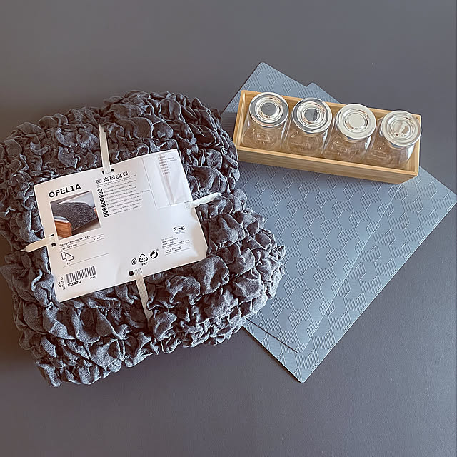 ふりかけ容器,ふりかけ収納,調味料ラック,調味料入れ,ランチョンマット,ソファカバー,IKEA,日用品,My Desk aureaの部屋