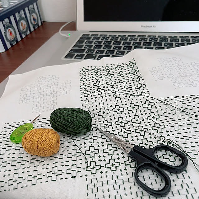 My Desk,刺し子ふきん,刺し子,ハンドメイド,RCの皆さまに感謝♡,みて頂きありがとうございます♡,癒し leoの部屋