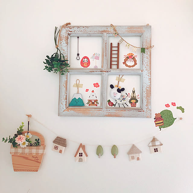 aminchanさんの作品♡,窓枠,お正月インテリア,No 笑 No Life◡̈♡,コメントお気遣いなくです⑅◡̈*,ごちゃ混ぜｲﾝﾃﾘｱの会,素敵な出会いに感謝◡̈*♡.°⑅,何気ない日常に感謝❁⃘*.ﾟ,穏やかな日常に感謝❁.*･ﾟ,鏡餅,牛田さん♡,お気に入りのモノがある暮らし*.+ﾟ,いいね♪ありがとうございます♡*.,笑顔ある日々でありますように✩*॰¨̮,あけましておめでとうございます♡˖°,今年もよろしくお願いします♪*ﾟ,いつもありがとうございます♡,On Walls,連投失礼します┏○)) mangoの部屋