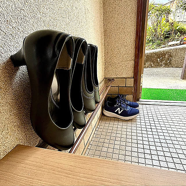 Entrance,イベント用なのでコメントお気遣いなく。,イベント用に再投稿,つっぱり棒のススメ,靴置き場,つっぱり棒,昭和レトロ,roomclip,昭和物件,昭和の家,つっぱり棒アイデア,昭和のお家,オンボロアパート SIELUの部屋