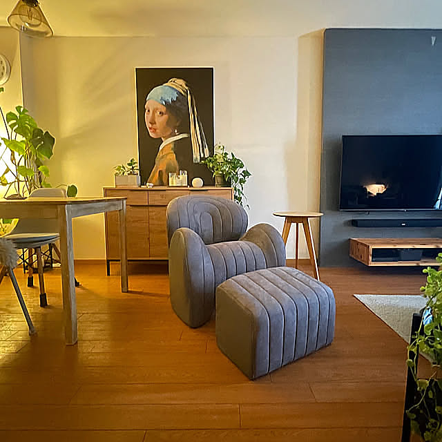 Lounge,ソファ,ソファー,IKEA,リビング,DIY,賃貸,2LDK,2人暮らし,賃貸インテリア,賃貸でも諦めない！,グリーンのある暮らし,1人掛けソファー,すっきり暮らす,ディアウォールの壁,セカンドライフ,『RCカントリー倶楽部☆』,健康チェア akoの部屋