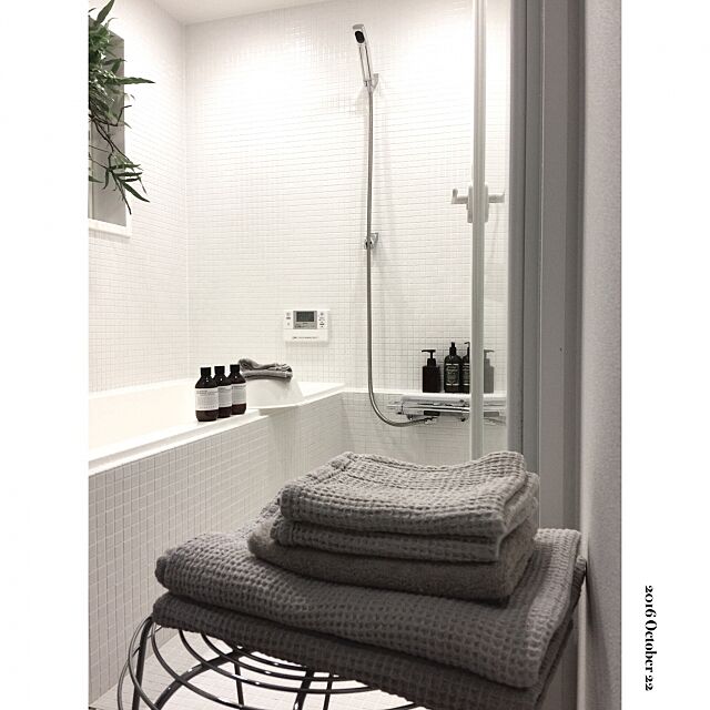 Bathroom,fog linen work,お風呂,ALESSI スツール Hito-95の部屋