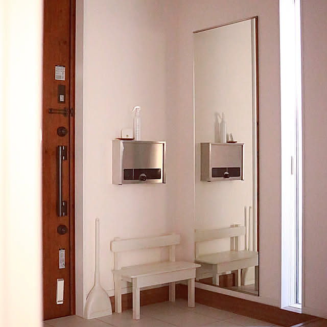 ミラー,全身鏡,埋め込みポスト,玄関,ポスト,玄関ホール,Entrance yumiの部屋