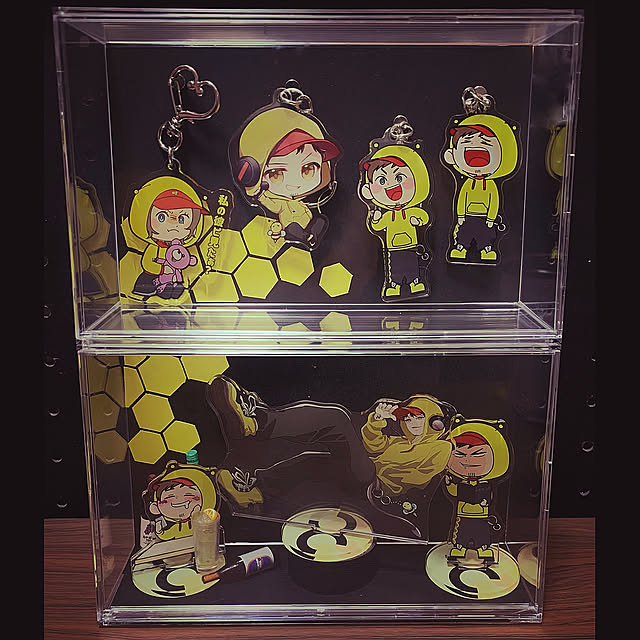 ディスプレイケース,横開きディスプレイケース,オタ活,アクリルスタンド,アクキー収納,アクスタ収納,アクリルキーホルダー,100均,セリア,seria,My Shelf,オタク部屋,オタク EMIの部屋