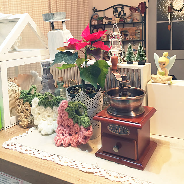 Kitchen,ポインセチア,milky ちゃんあみあみ,ニトリ,コーヒーミル♡,いつもいいねありがとうございます♡,RCの出逢いに感謝♡ pikarunの部屋