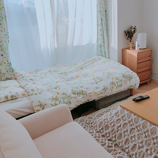 Overview,1K,ニトリ,一人暮らし,北欧,カフェ風,ホワイトインテリア,ホワイト,ひとり暮らし,ホワイトナチュラル,一人暮らし 賃貸,ナチュラル,一人暮らしの部屋,植物が好き,IKEA,100均,ハンドメイド,ロハスフェスタ,賃貸,6畳,6畳1K nonの部屋