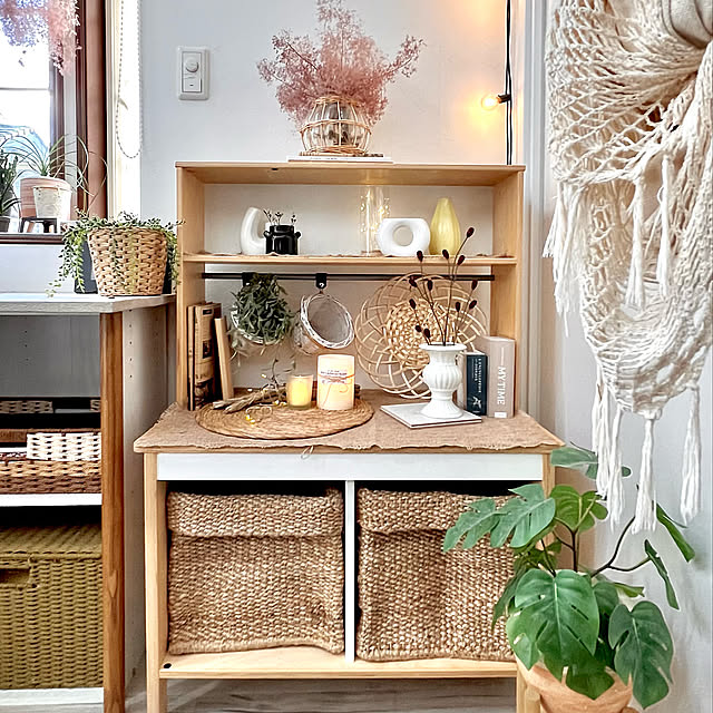 ジュートバスケット,IKEA,中古住宅,おままごとキッチンリメイク,IKEAおままごとキッチン,On Walls tihaの部屋