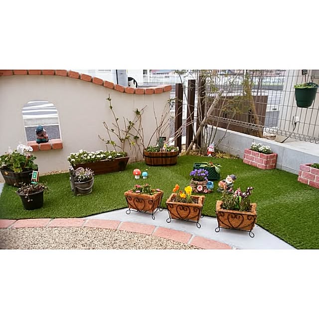 Entrance,DIY,ガーデニング,メルヘン,庭いじりが好き,ガーデン雑貨,人工芝,小人の庭,小人,きのこ,かわいい,坪庭ガーデン,ガーデン 1416の部屋