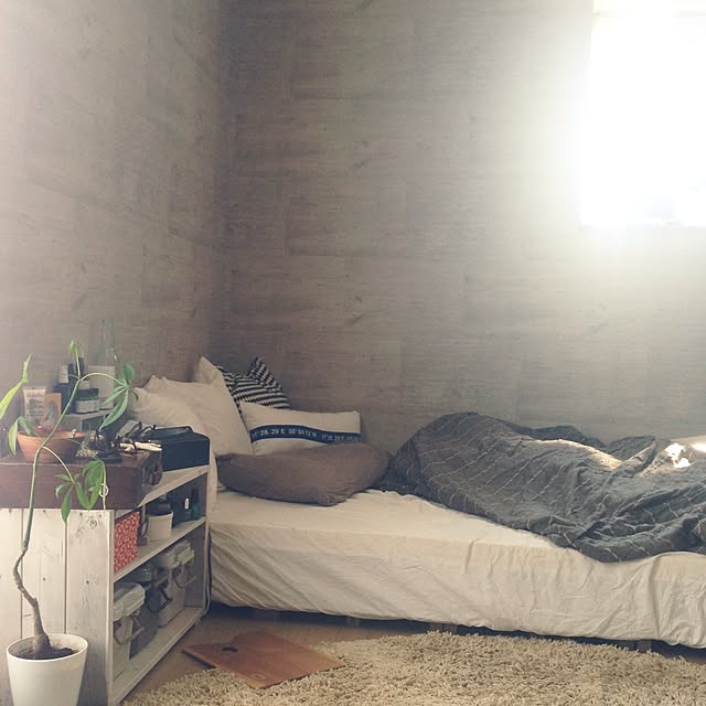 Bedroom,無印良品,塩系インテリア,西海岸インテリア,一人暮らし,IKEA,ニトリ,観葉植物 YASUNOの部屋