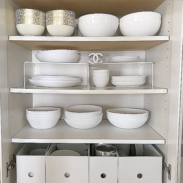 ポリプロピレン収納,ファイルボックス,無印良品 収納,無印,無印良品,食器収納,キッチン収納,食器棚,食器,ニトリ,片付けやすい,片付け,IKEA,イケア,スッキリ,シンプル,すっきり暮らす,ホワイト,整理収納,Kitchen chieの部屋