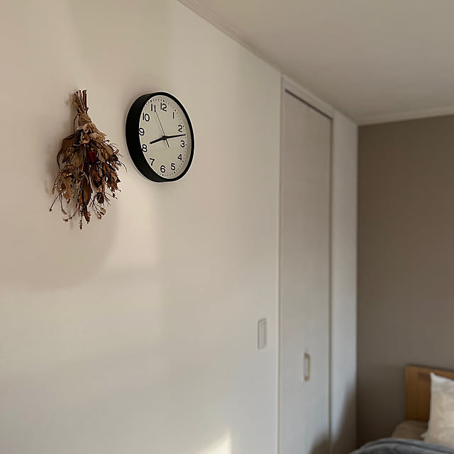 On Walls,我が家の時計,シンプルモダン,シンプルな暮らし,ドライフラワー,無印良品,掛け時計,イベント参加中,時計 siosai10の部屋