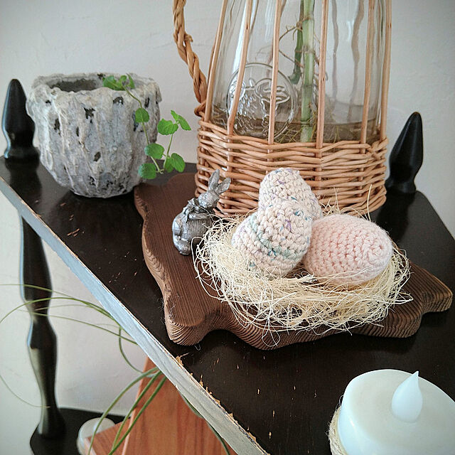 My Shelf,かぎ針編み,イースター,イースターエッグ,うさぎ,ディスプレイ,ハンドメイド,編み物 yumiの部屋