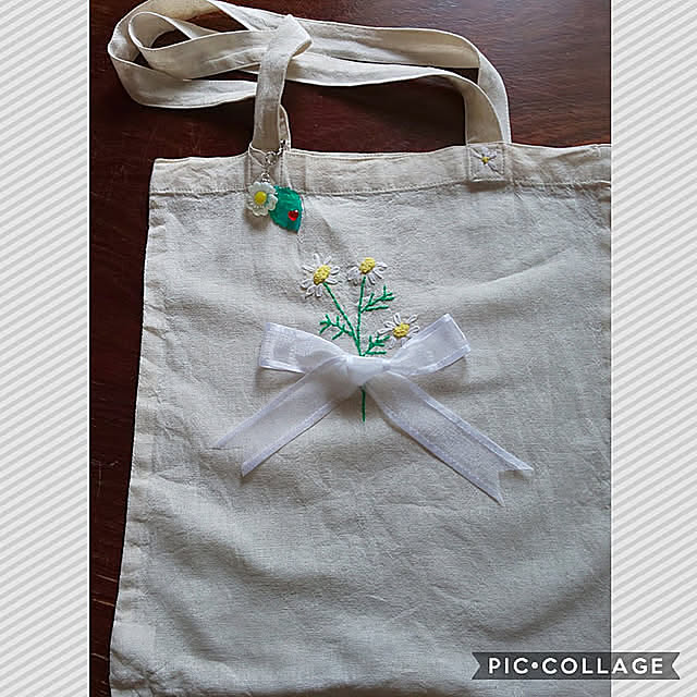 至福の時間,引きこもり中,無印良品,綿バック,刺繍 toramamaの部屋
