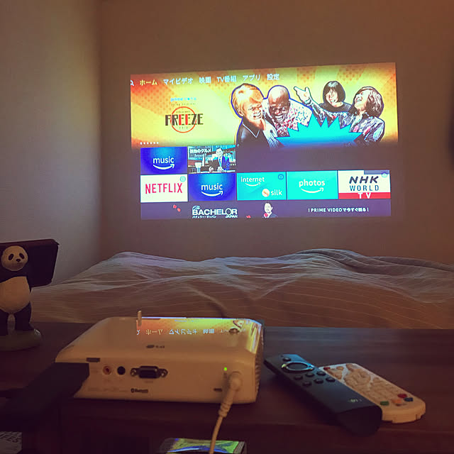 Overview,Amazon Fire TV Stick,LG PH550G LED,Bose Sound Link Mini,1K,1R/1K,ひとり暮らし,プロジェクター mogusunの部屋