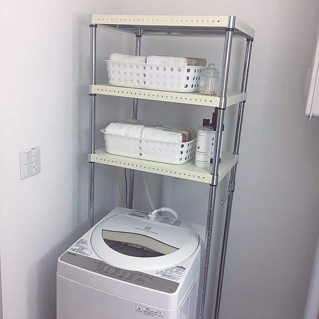 Bathroom,モニターキャンペーン当選,洗面所,ルミナスラック,スチールラック,パーフェクトフロアーズ,北海道,ひとり暮らし waraの部屋