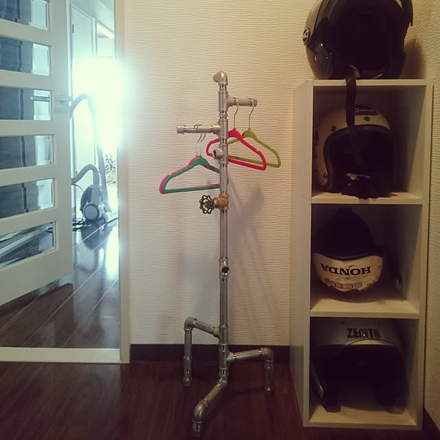 Entrance,配管パイプ,ハンガーラックDIY,ミニ,ミニハンガー keiichiの部屋