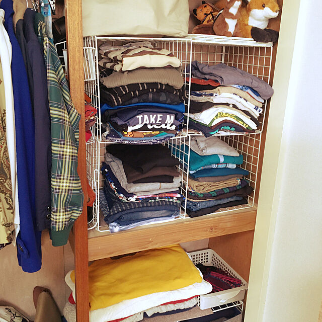 服の収納,クローゼット,押入れ収納,ワイヤーネットDIY,一人暮らし,My Shelf AO3の部屋