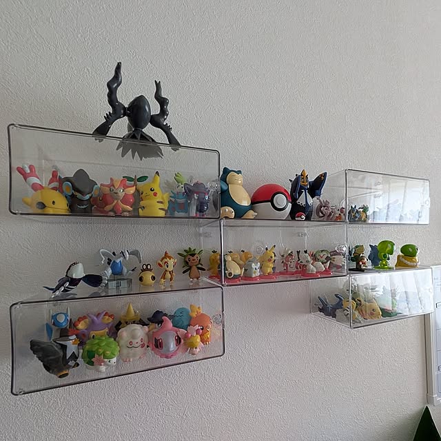 My Shelf,フィギュア,フィギュア収納,ポケモン,壁面ディスプレイ,ダイソー,クリアケース miyukiの部屋