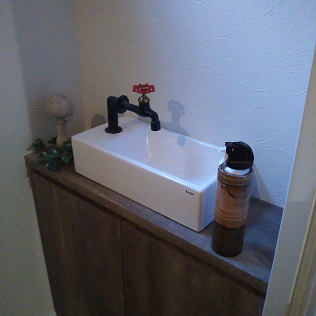 Bathroom,10分でできる,Daiso,リメイクシート,洗面台,キノコ好き,面白いモノが好き,男前 hinatoaの部屋