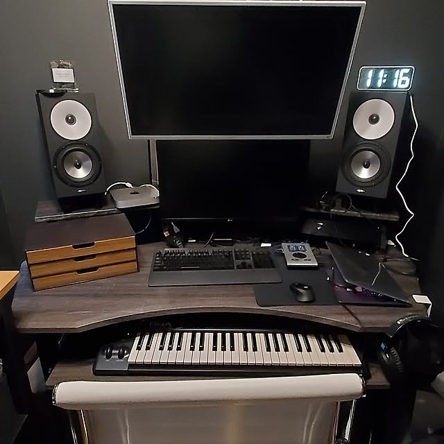 My Desk,デスク周り,オーディオ機器,趣味部屋,買ってよかった,テレワーク部屋,スピーカー PONZUの部屋