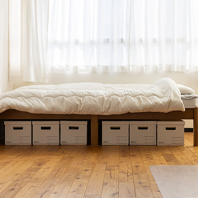 Bedroom,一人暮らし,シンプル,シンプルライフ,ミニマリスト,ミニマリストに憧れて,ベッド small.minimalの部屋
