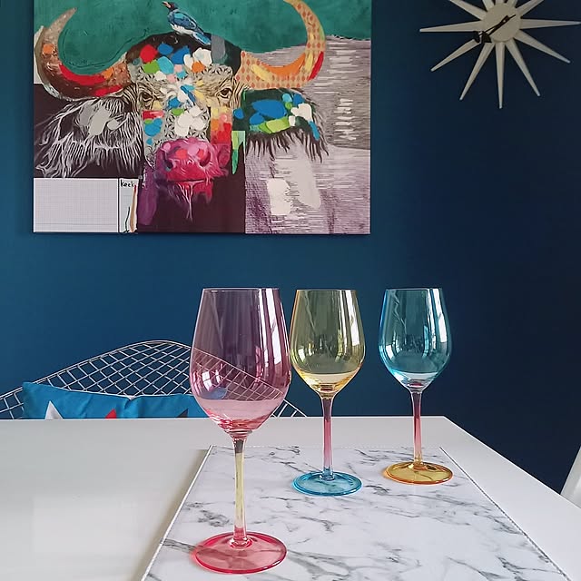 My Desk,カラフルなワイングラス,色合いがツボ,プチプラ,いつもいいねやコメありがとうございます♡,roomclipの出会いに感謝♪,こう見えてちゃんとガラス,急に連投すいません,投稿できる時にまとめて,DAISO550円シリーズ cafe0415hの部屋