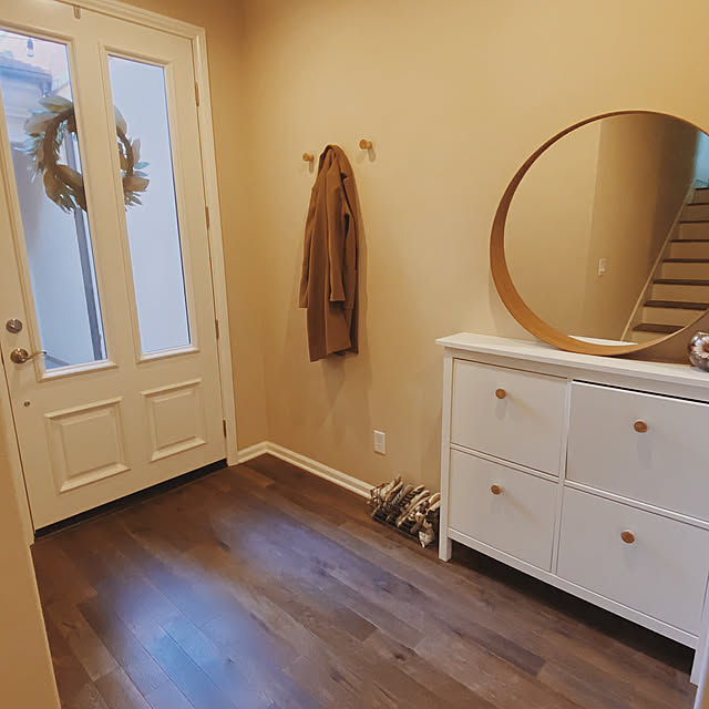 DIY,コートハンガー,BOHO,IKEA,IKEA HEMNES,IKEA hack,玄関インテリア,IKEAリメイク,カリフォルニア,海外インテリア Nicole_CAの部屋