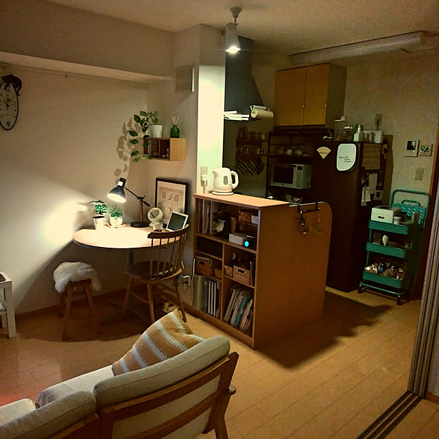 Kitchen,ひとり暮らし,ワンルーム,狭い部屋,一人暮らし,雑然,生活感たっぷり,ミニマリストには程遠い okachamsの部屋