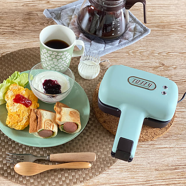 プケッティマグカップ,Toffy,toffyハーフホットサンドメーカー,2022.3.13,買ってよかったもの,ありがとうございます,いいね！ありがとうございます♪,おうち時間,見て頂き感謝です♪,コメントお気遣いなく(⁎ᴗ͈ˬᴗ͈⁎),おうちカフェ,おうちごはん,いつもありがとうございますʕ•ᴥ•ʔ,My Desk mintteaの部屋