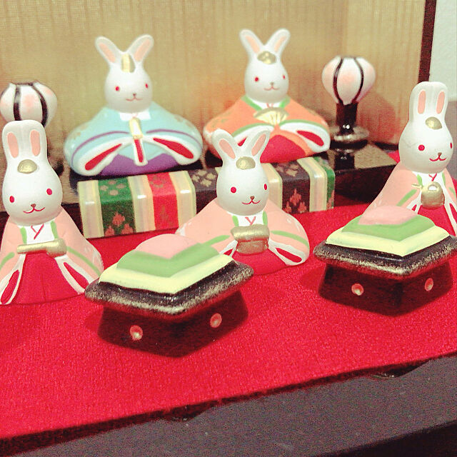 ミニチュア雑貨,可愛い,ひな人形,ひな祭り,玄関の棚,My Shelf,陶器 Yukicotoの部屋