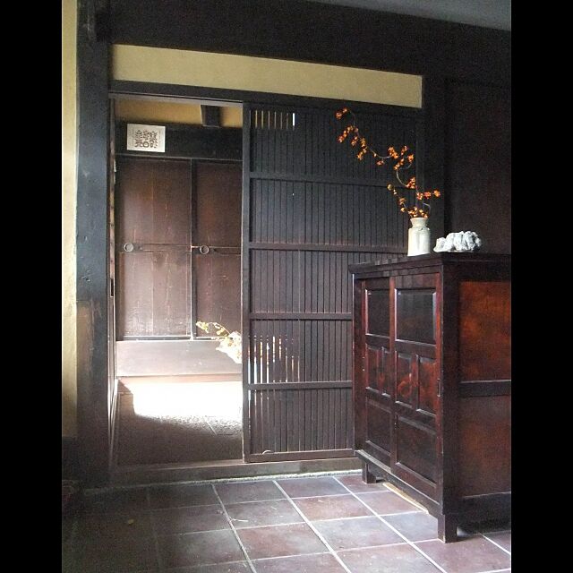 Entrance,玄関,下駄箱,タイル,松本民芸家具 cousteauの部屋