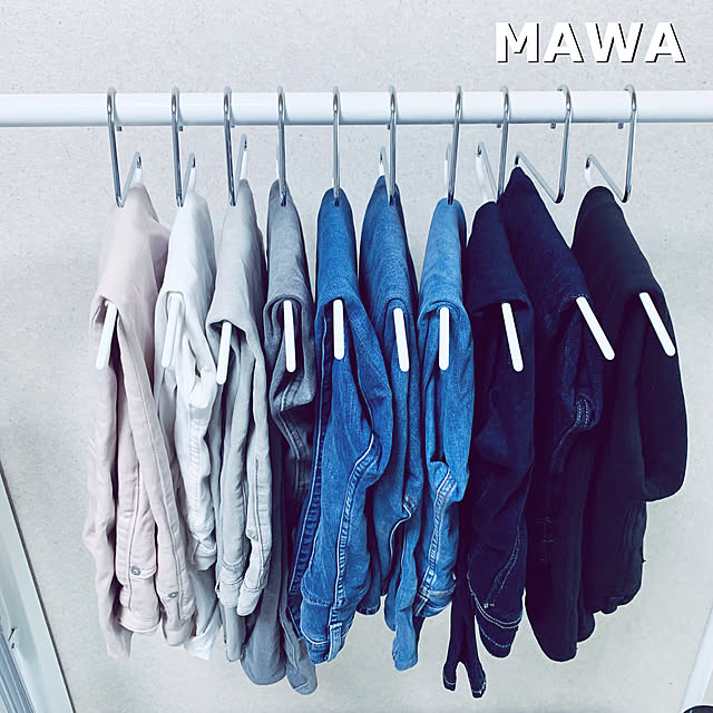 デニム,MAWAハンガー公式,MAWA Japan,収納,クローゼット,ホワイトインテリア,ホワイト化,滑らないハンガー,モニター当選ありがとうございます♡,ズボンハンガー,パンツハンガー,真っ白,Entrance kiraの部屋