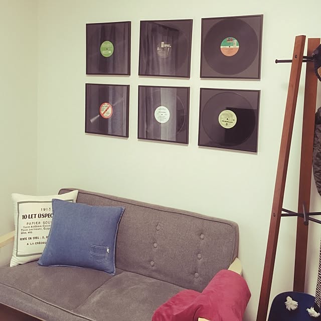 Lounge,レコードフレーム,壁面アート,IKEA,レコード E-Designの部屋