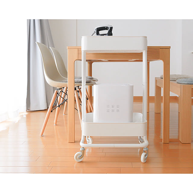 ナチュラル,2LDK,賃貸マンション,2人暮らし,IKEA,横長リビング,賃貸インテリア,L字デスク,モダンデコ,シンプル,賃貸,北欧インテリア,tetra,冬支度,加湿器,Lounge,ロースコグ gomaの部屋