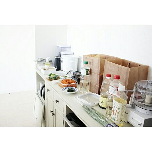 Kitchen,シンプル,マンション暮らし,ナチュラル,常備菜作り,しろが好き*,マンションインテリア,シンプルな暮らし susaayuの部屋