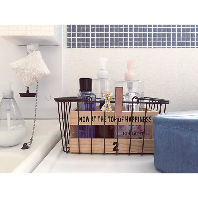 パワーキット,テサテープ,浴室収納,壁に付けられる家具,Bathroom,カゴ,ダイソー,セリア,化粧水,お風呂,フォロワーさんありがとうございます,コメントありがとうございます♡,いいねありがとうございます,オードルックス kaの部屋