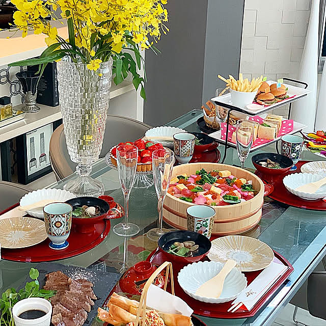 ひな祭りパーティー,ひな祭りごはん,ひな祭り,テーブルコーディネート,カリガリス,Kitchen yumiの部屋