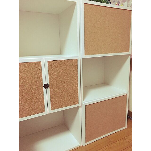 My Shelf,簡単DIY,コルクボード,カラーボックス,ダイソー,リメイク,ナチュラル orangeの部屋