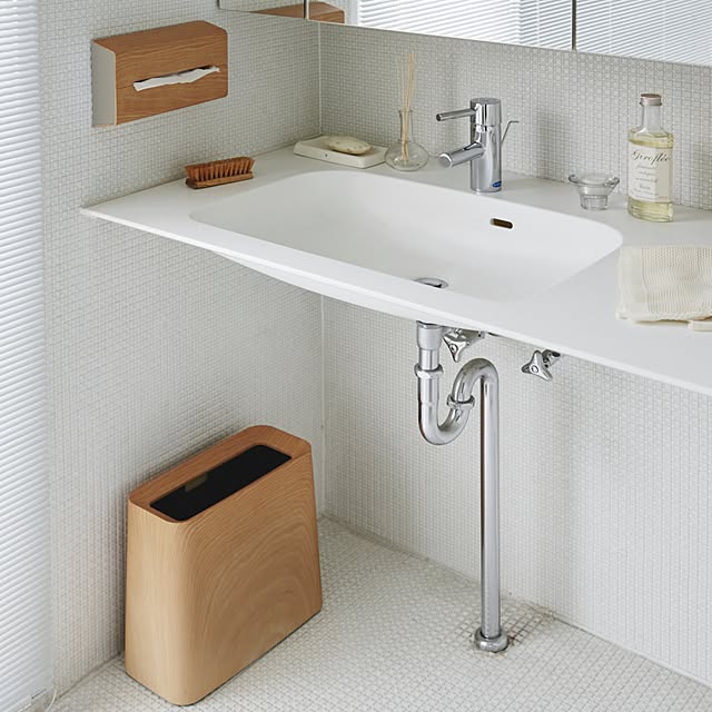 Bathroom,インテリア,木目,ティッシュケース,ゴミ箱 ideacoの部屋