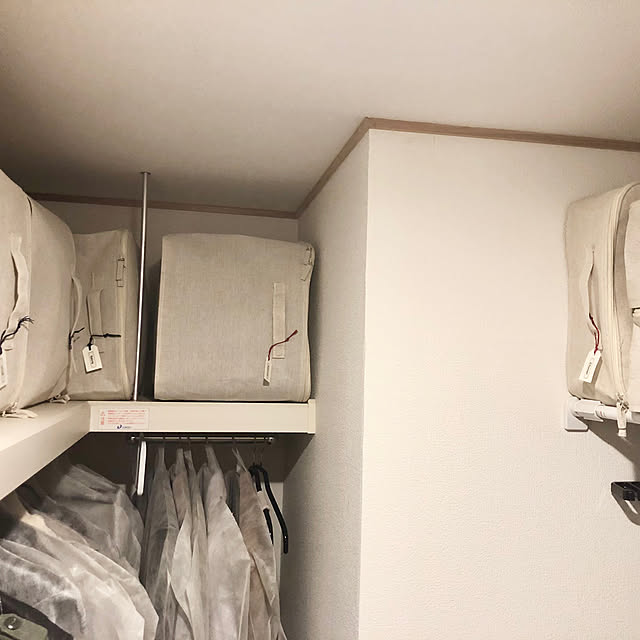 収納,クローゼット収納,クローゼット,RoomClipアンケート,リノベーション,無印良品,セリア,100均,My Shelf momoの部屋