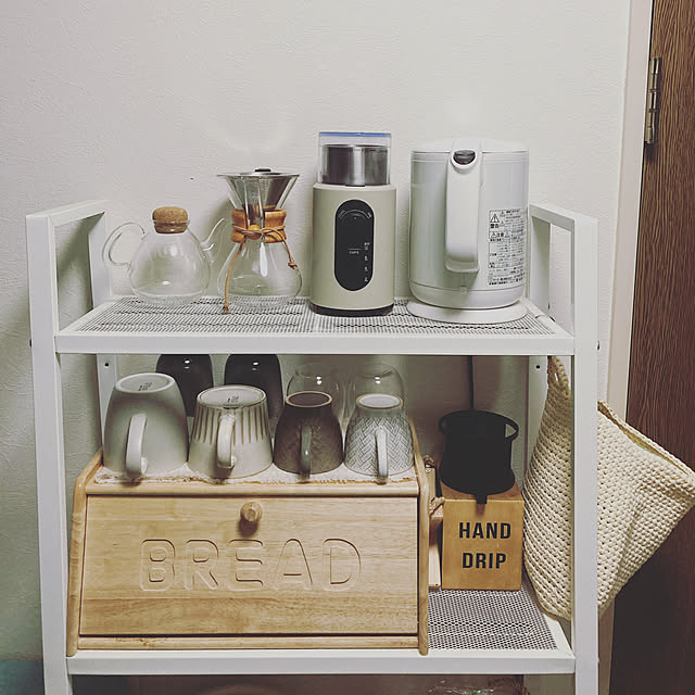 KINTO ティーポット,IKEA,お金をかけなくても楽しめる暮らし♡,一人暮らし,見てくれてありがとうございます♡,フォロワーの皆様に感謝です♫,いいね！押し逃げすみません(。>д<),RCの皆さまに感謝♡,癒し,boho styleに憧れる,工夫する楽しさ♪,ワンルーム,一人暮らしをとことん楽しむ,賃貸インテリア,一人暮らしインテリア,ミックスインテリア,ワンルームインテリア,Kitchen,おうちカフェ,コーヒーのある暮らし,コーヒーミル,お茶セット nya-の部屋