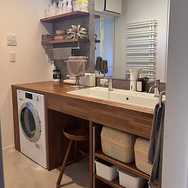 Bathroom,造作洗面所,造作洗面,造作洗面台,スツール k-proの部屋