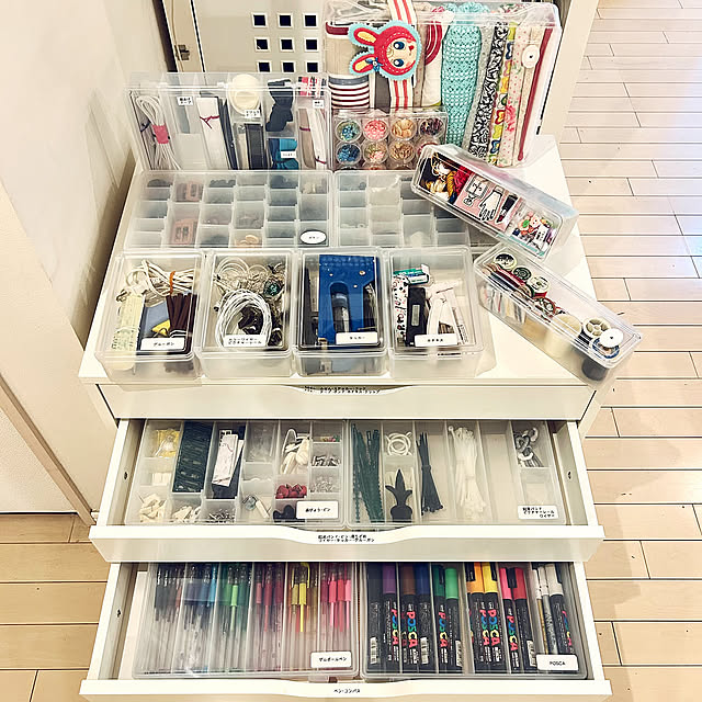 Overview,収納が好き,シンデレラフィット,無印良品,IKEA,100均,Daiso,seria,ガラスジャー,リメイクシート,Can★Do,ホワイト化,おすすめアイテム,セクションケース,アクリルケース収納,4枚投稿 kittyの部屋