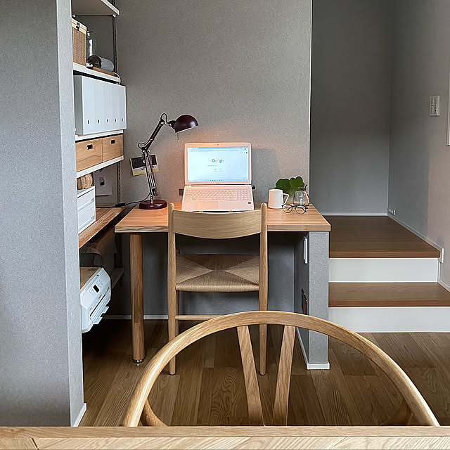 在宅ワーク,パソコンデスク,CH36,IKEA 照明,デスクライト,ワークスペース,CH24,yチェア,My Desk kaedehomeの部屋